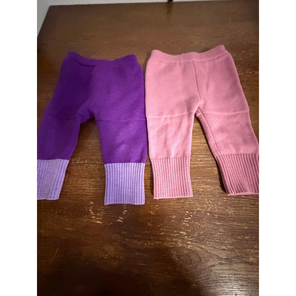 Sloomb Wool Longies Lot 2 Baby Pants 0-6M 100% Merino Wool